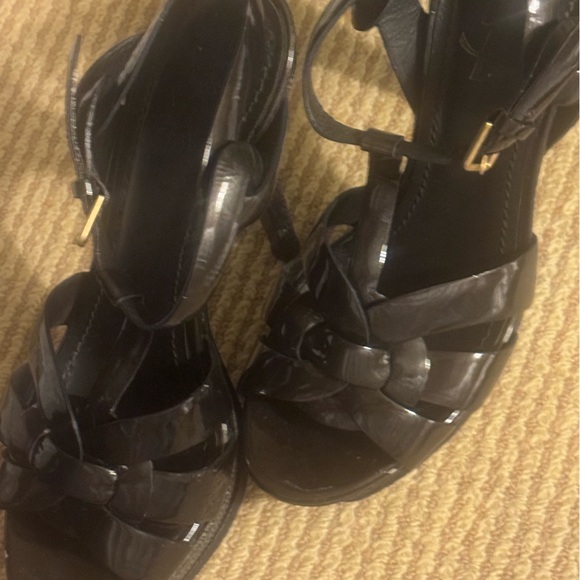 YSL Limited Edition Stingray Pebble Tribute Platform 👠 Sz 37 Excellent Condition - Picture 12 of 15